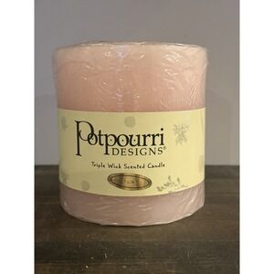 Vintage Potpourri Designs Triple Wick Scented Candle Lilac  NOS New Sealed